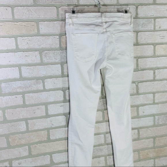 Frame Denim Le Skinny de Jeanne Blanc Distressed Skinny Jeans Size 27 - Picture 7 of 12